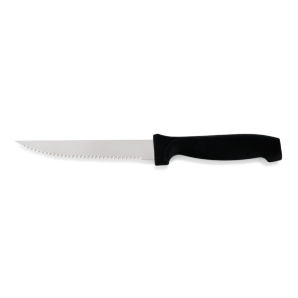 Нож за пържоли с черна дръжка 110мм.