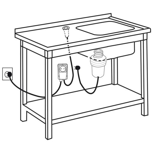 Пневматичен бутон за мелница за смилане на хранителни отпадъци (650090)_1
